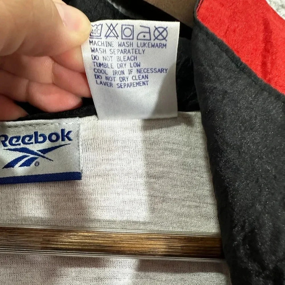 Reebok Windbreaker Jacket Men Large Red Black 1/2 Zip Vintage 90s Retro Gorpcore - Picture 8 of 10